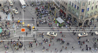 Crowded intersection